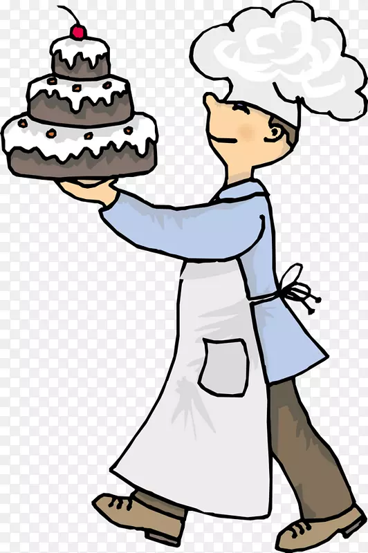 巧克力蛋糕面包店厨师剪贴画巧克力蛋糕
