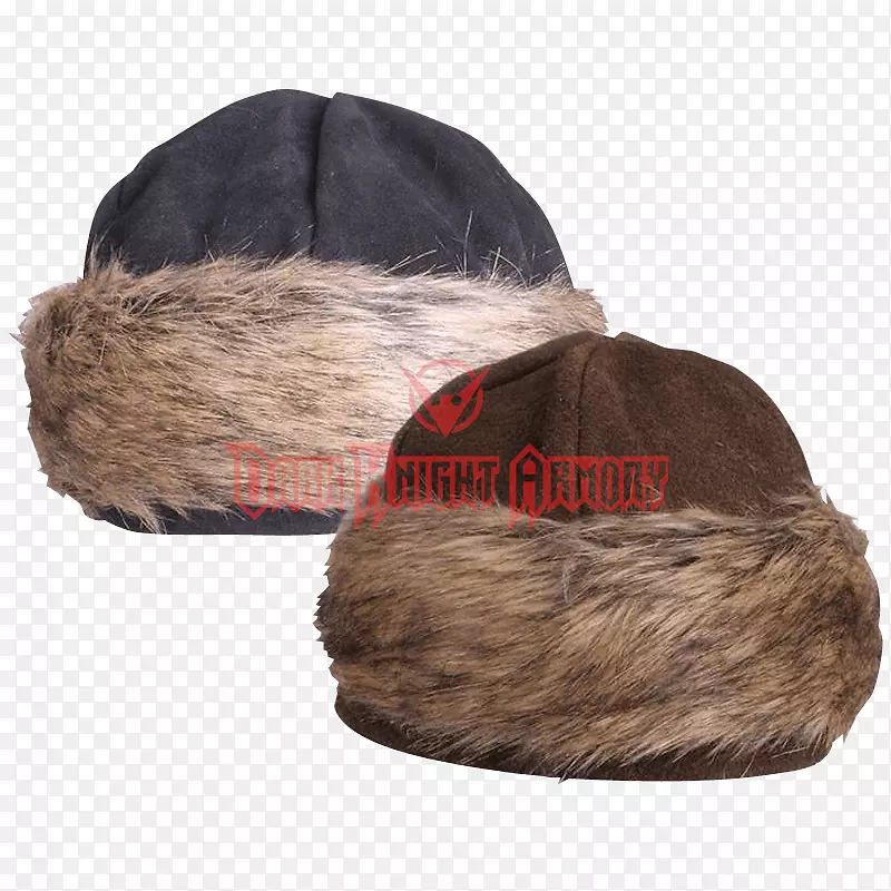 皮毛英国中世纪服装帽子维京-帽子