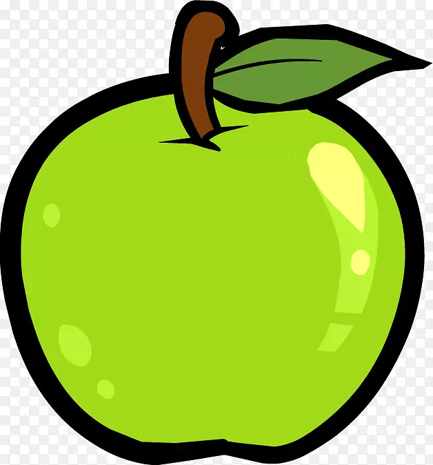 苹果曼扎纳绿色动物黄苹果
