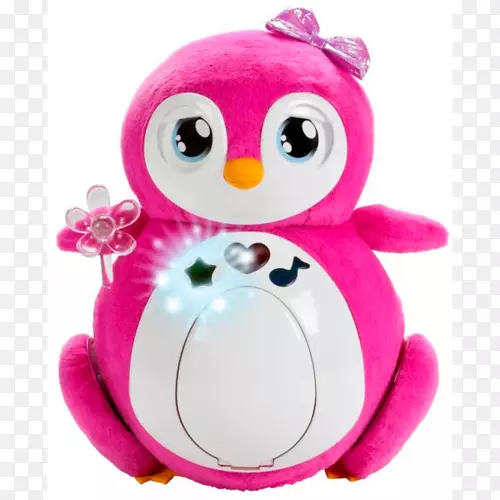 企鹅毛绒玩具&可爱的玩具粉红色的小企鹅