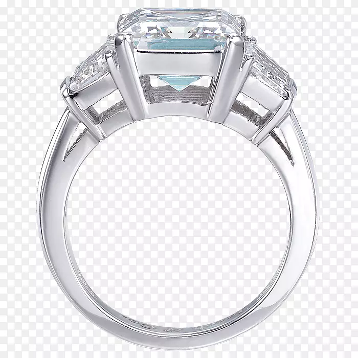 结婚戒指银蓝宝石戒指