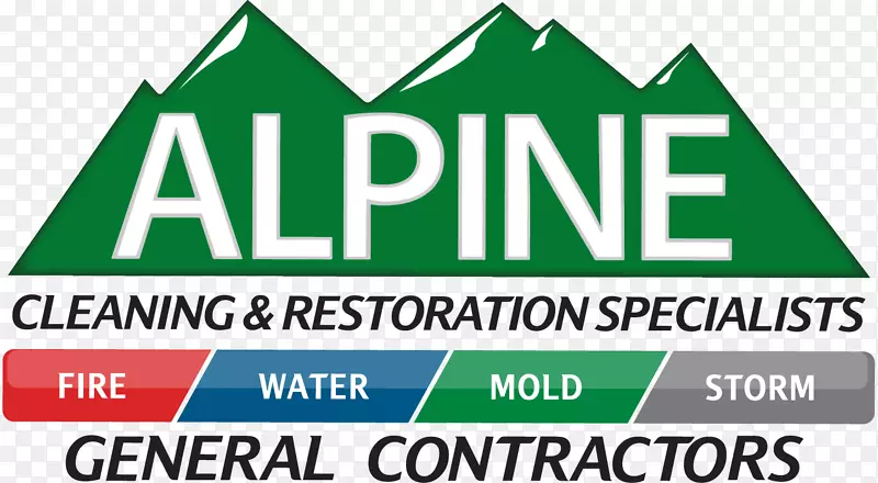 阿尔卑斯清洁修复专家公司标志清洁工-芝加哥水火修复
