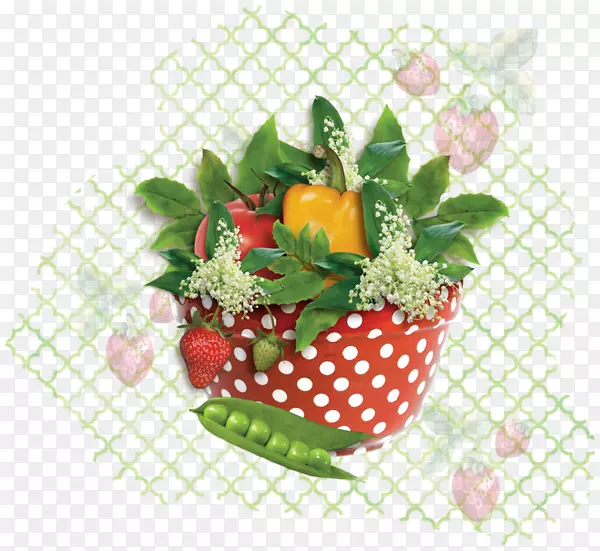 草莓花盆设计蔬菜水果
