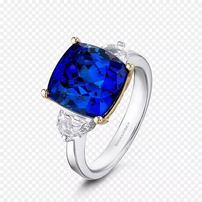 蓝宝石耳环珠宝结婚戒指蓝宝石