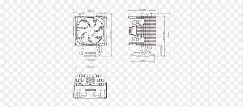 冷却器主散热器lga 2011计算机系统冷却部件尺寸