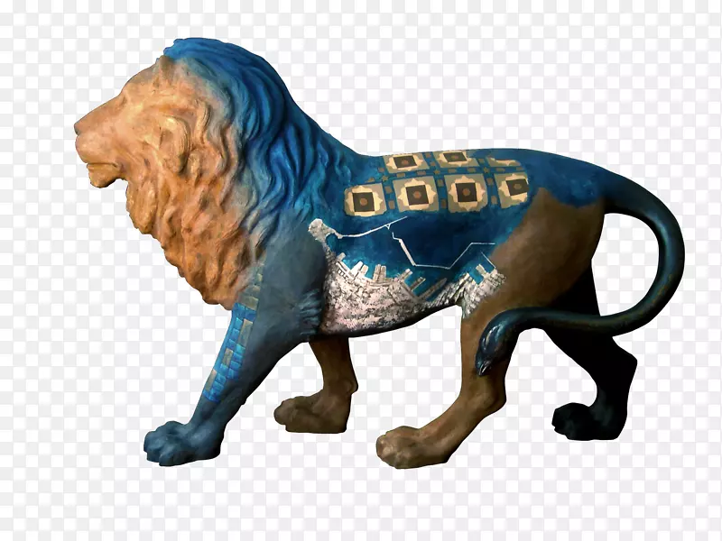 La biennale des lions狗Musée des合流阿尔及尔-狮子