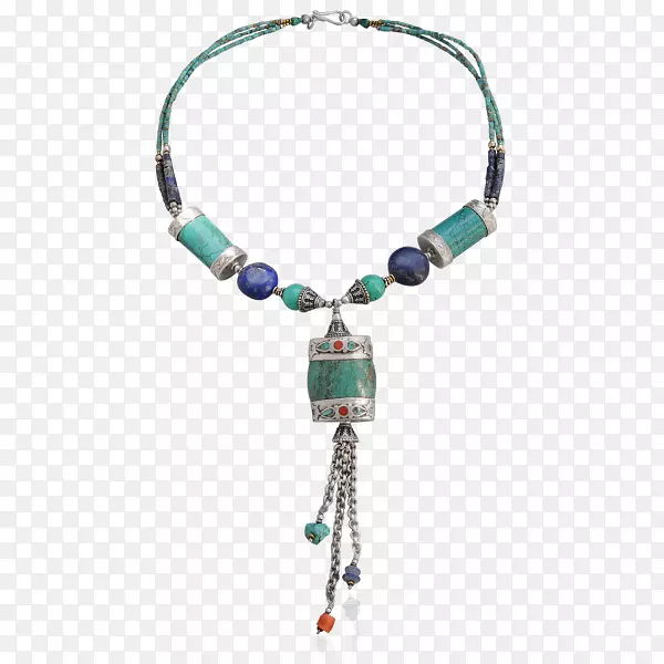 绿松石项链，手镯，珠宝，宝石.手工制作的珠宝