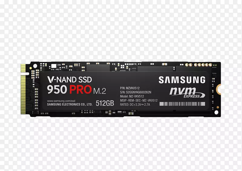 Macbook pro Samsung 950 Pro SSD NVM Express M.2固态驱动器-三星