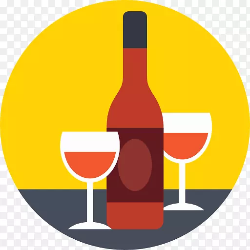 美酒电脑图标汽水餐饮餐厅-葡萄酒