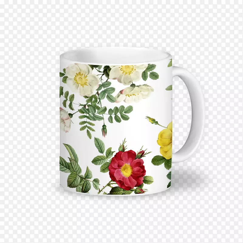 花型设计咖啡杯花盆瓷杯饮水机