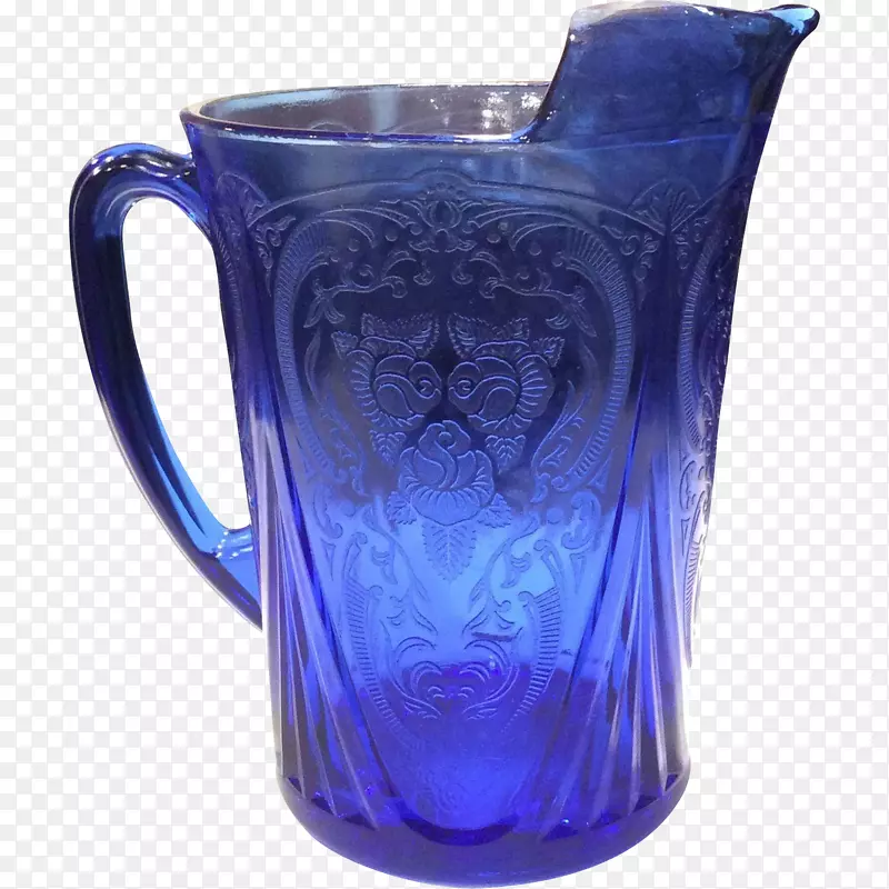 水壶玻璃钴蓝水壶杯玻璃