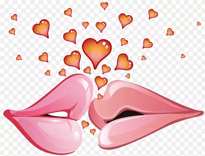 情人节国际接吻日桌面壁纸心脏夹艺术-情人节