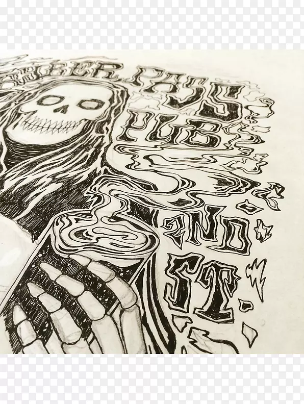 素描截图印刷开伯尔·帕斯酒吧绘画