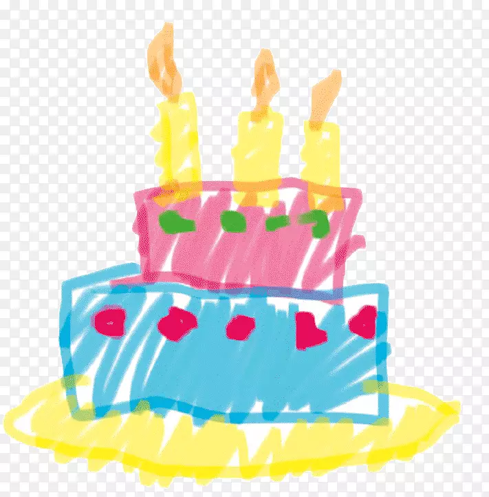 生日蛋糕，糖蛋糕，玉米饼，装饰糖糊-蛋糕