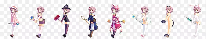 ドラゴンクロニクル服装配件粉红m线字体线