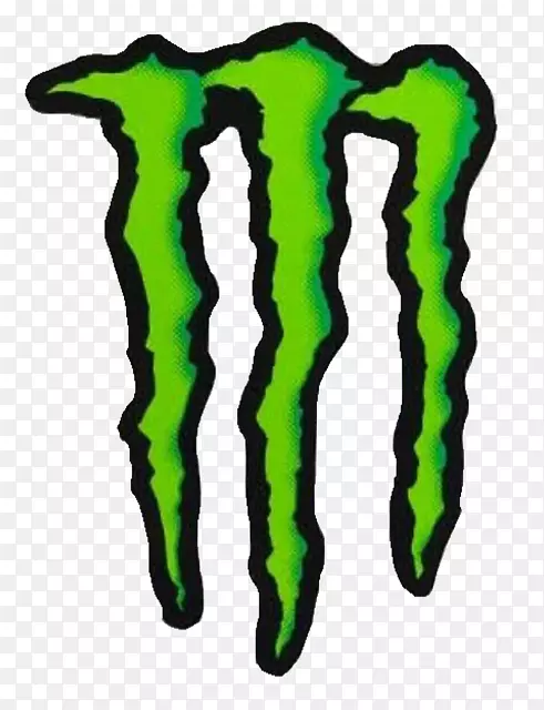 怪物能量饮料贴标志-怪物能量