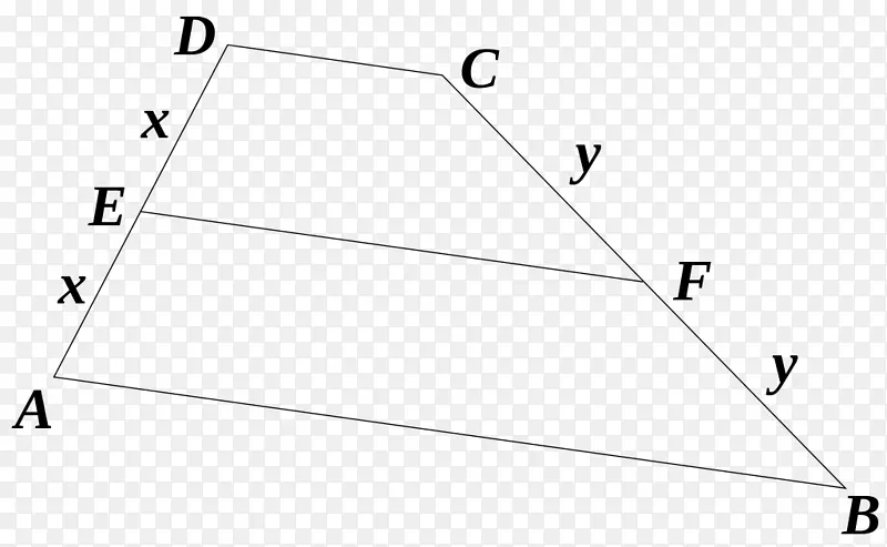 三角形liniaśrodkwa梯形线段-三角形