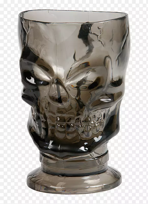 人类头骨象征玻璃万圣节派对骨架玻璃