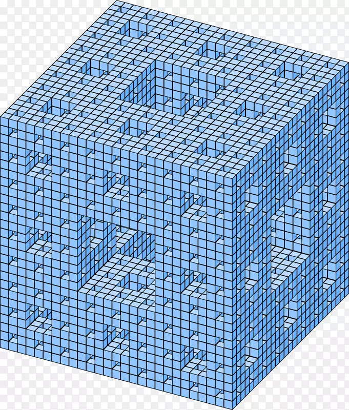 Menger海绵分形三维空间形状立方体-Menger海绵