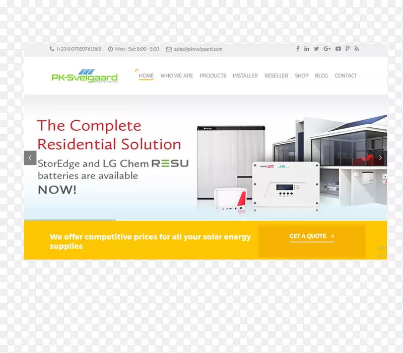 SolarEdge网站设计品牌电源转换器.网页设计