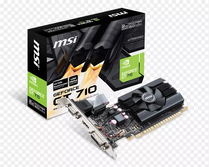 显卡和视频适配器NVIDIA GeForce GT 710 GDDR 5 SDRAM微星国际数字视觉接口-计算机