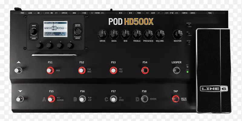 吉他放大器系列6pod hd500x效果处理器&踏板吉他