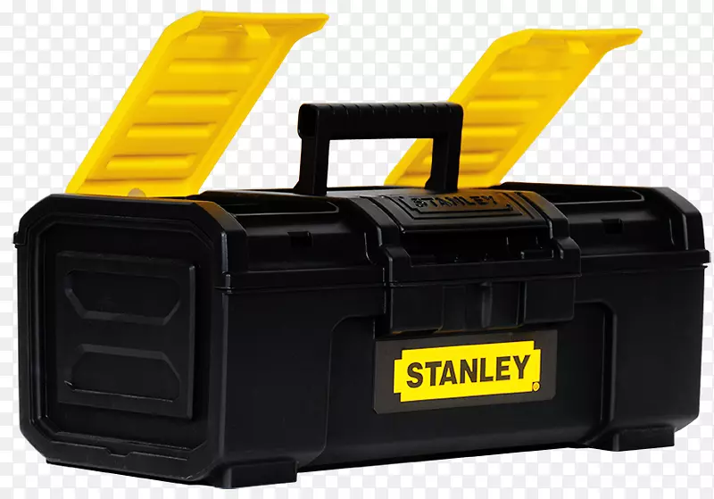 工具箱塑料斯坦利黑色和甲板盒