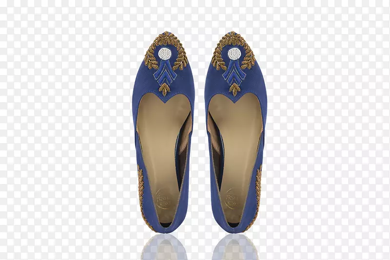 拖鞋楔形蓝色设计师-MJM设计鞋
