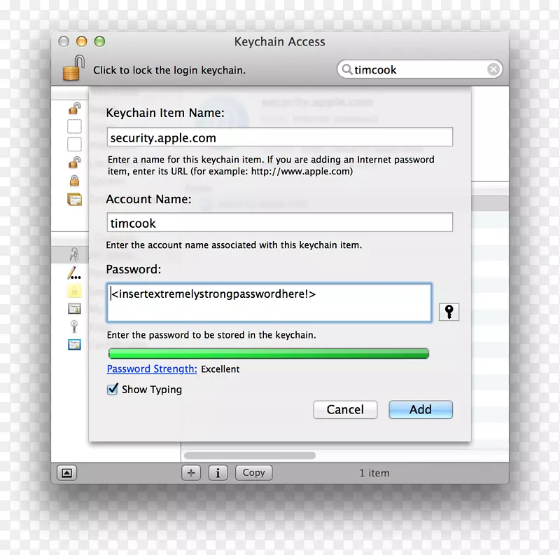 计算机程序钥匙链存取操作系统MacOS-张贴写