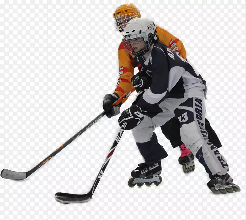 高校冰球护具在运动滚轴曲棍球套式曲棍球中的应用