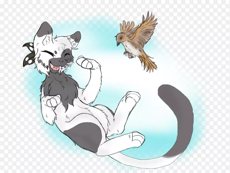 猫狗爪卡通猫