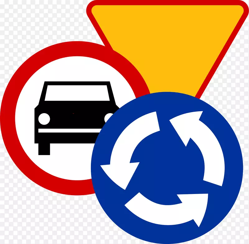 回旋处强制性标志交通标志交汇处-道路