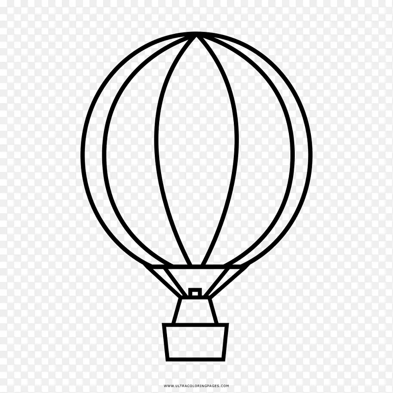 绘制热气球的着色书-热气球