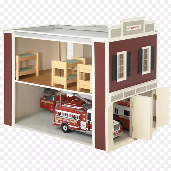 玩具屋消防局玩具消防车基克拉夫特-玩具
