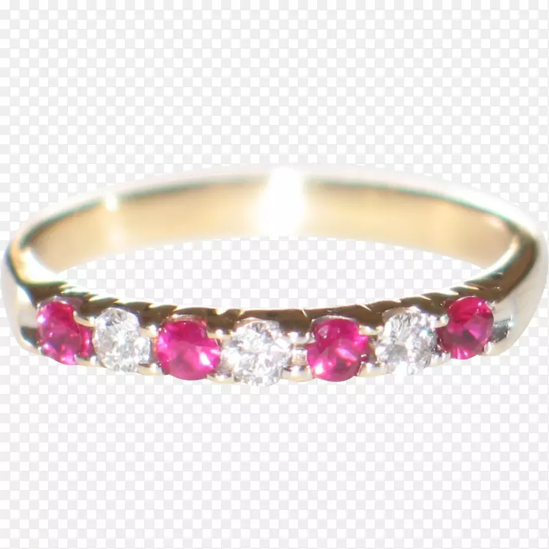 红宝石结婚戒指钻石手镯-红宝石
