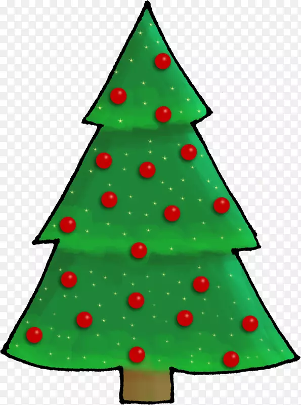 圣诞树装饰剪贴画-圣诞节十二天