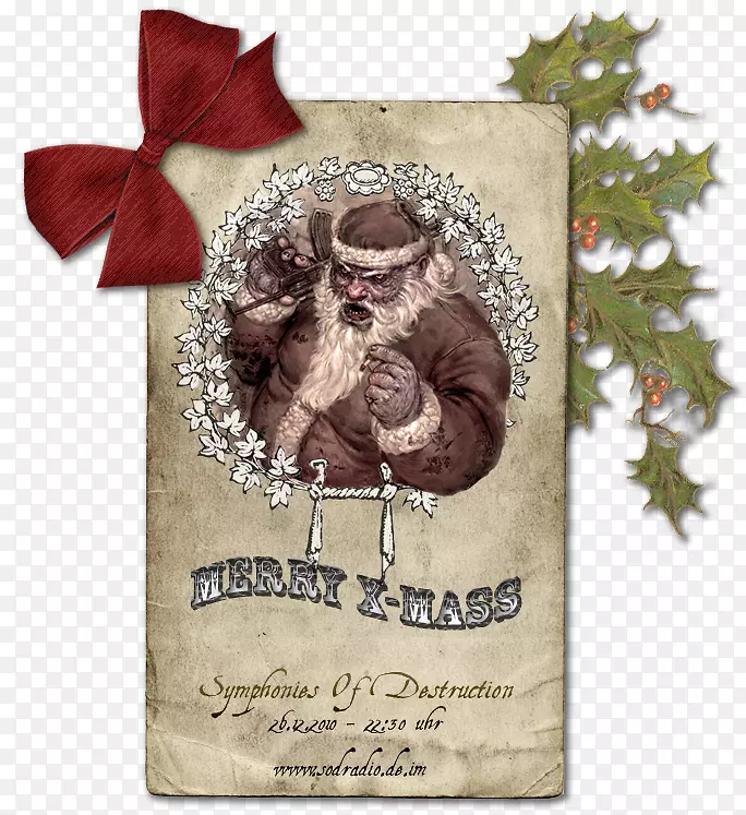 圣诞老人圣诞装饰品贺卡和便笺-圣诞老人