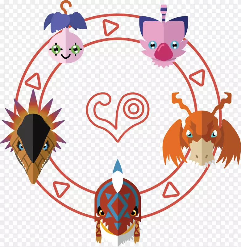 古马门、天麻、巨蜥、加布蒙-Digimon