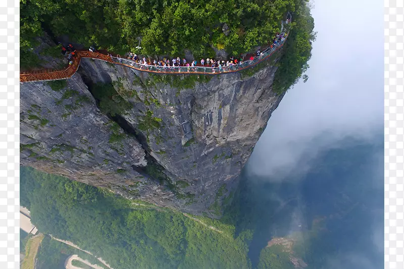 天门山张家界玻璃桥走道-桥