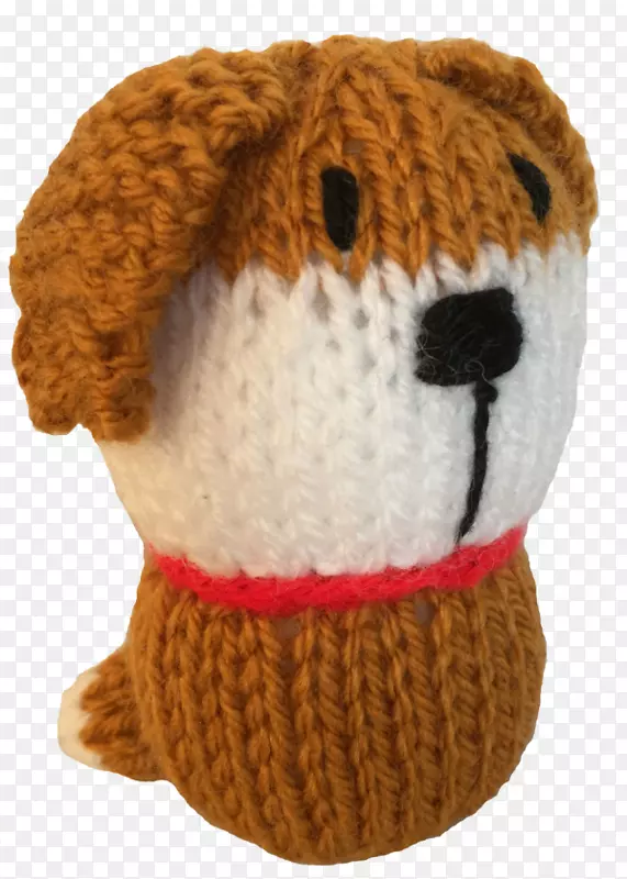 鼻子毛绒动物和可爱的玩具羊毛-神奇的狗