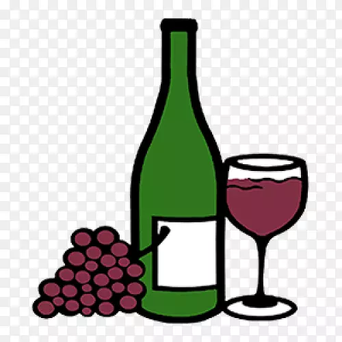 玻璃瓶，红酒，玻璃剪贴画.葡萄酒