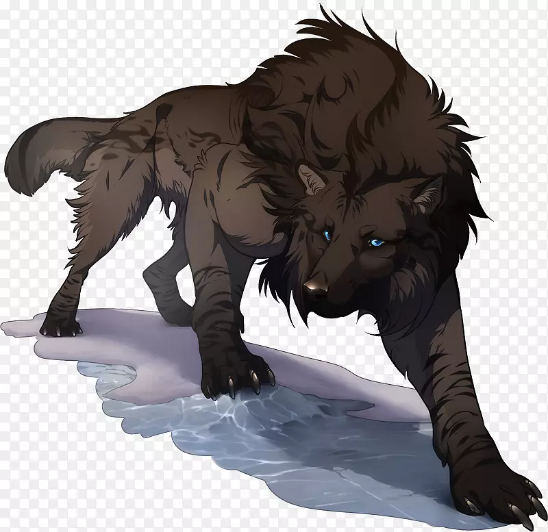 灰狼狼人绘画艺术-狼人