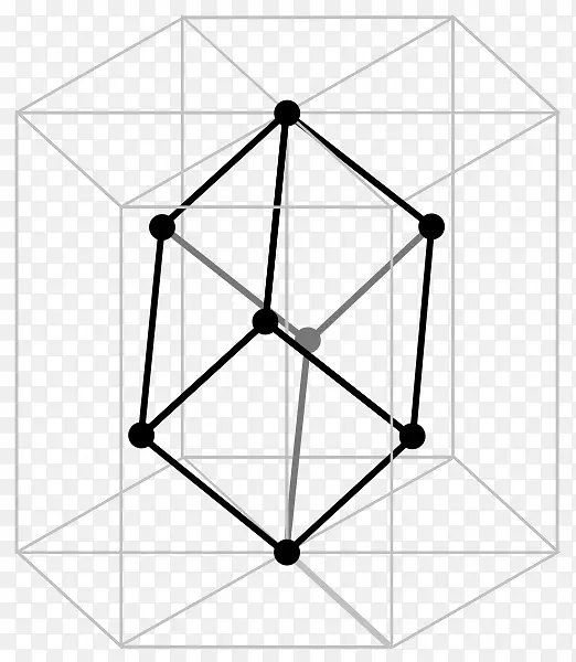 角六角晶体族Bravais晶格菱形对称角