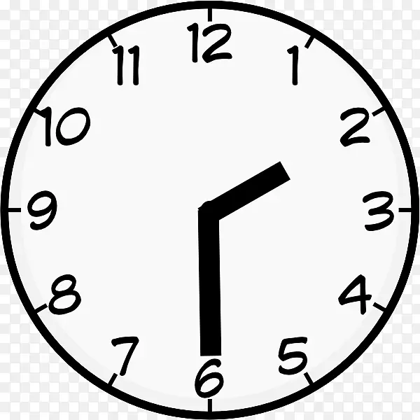时钟面对罗马数字时间剪辑艺术时钟