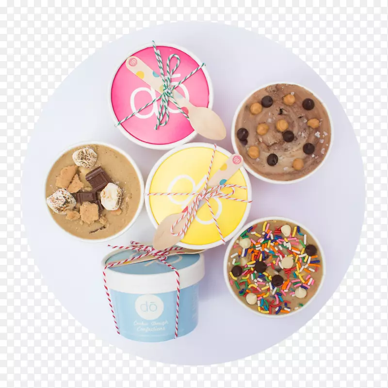 DŌ，曲奇面团糖果，糖霜和糖霜甜点饼干-曲奇面团