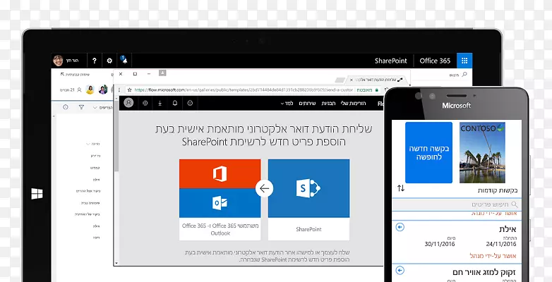 Smartphone SharePoint Online Microsoft Flow手持设备-Microsoft Tablet PC