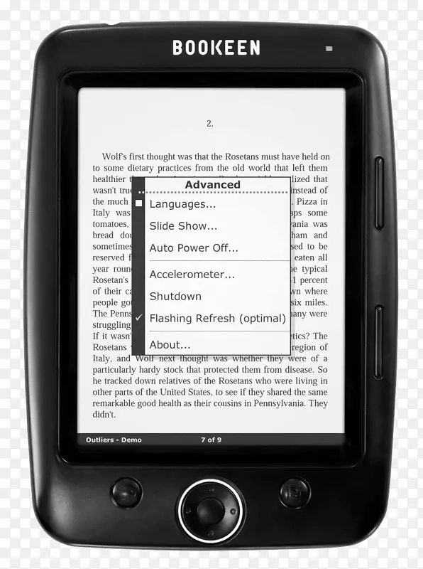 电子阅读器的功能电话比较索尼阅读器Bookin-book