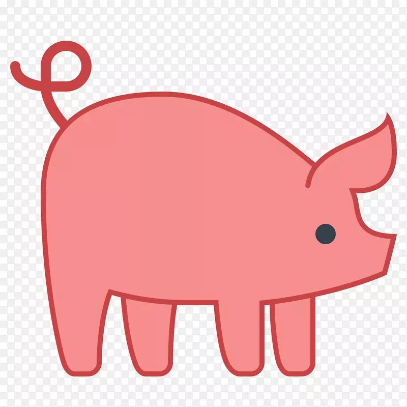 家猪电脑图标剪贴画-猪