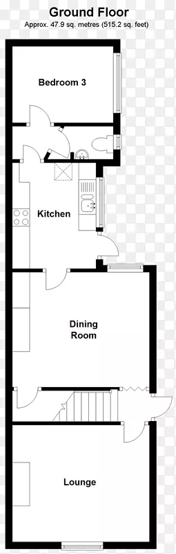 平面图，楼层，楼梯，房屋，卧室-怀特岛湖