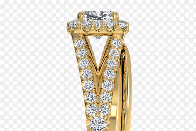 结婚戒指金钻石-光晕阵列